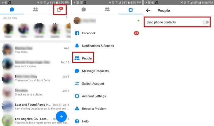 صورة لـ كيفية مزامنة وإلغاء مزامنة جهات الاتصال على Facebook Messenger | Messenger-Lite-DzTechs