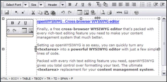 صورة لـ أفضل التطبيقات مفتوحة المصدر لتحرير WYSIWYG HTML | OpenWYSIWYG-DzTechs