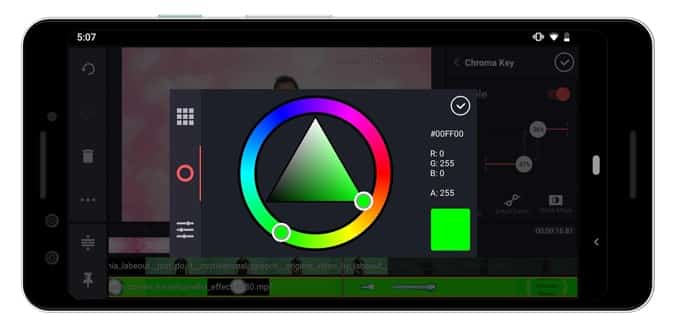 صورة لـ أفضل تطبيقات الشاشة الخضراء لنظام Android و iPhone و iPad | kinemaster-chroma-key-color-picker-min-DzTechs