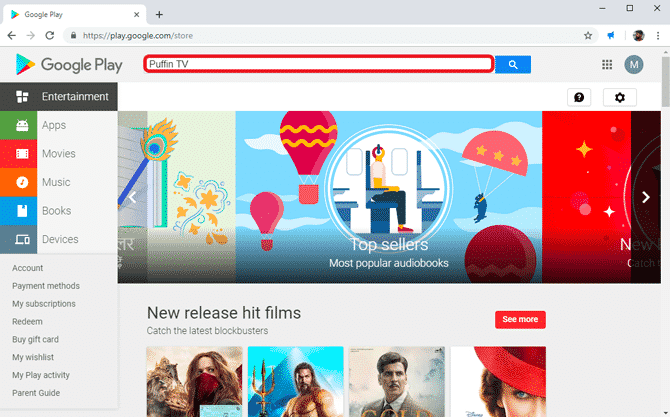 صورة لـ كيفية تثبيت متصفح Chrome على Android TV | play-store-puffin-DzTechs