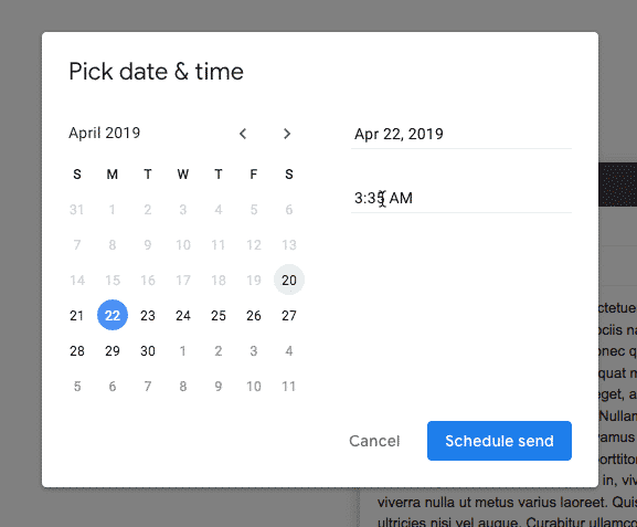 صورة لـ كيفية جدولة رسائل البريد الإلكتروني في Gmail | schedule-email-gmail-schedule-time-DzTechs