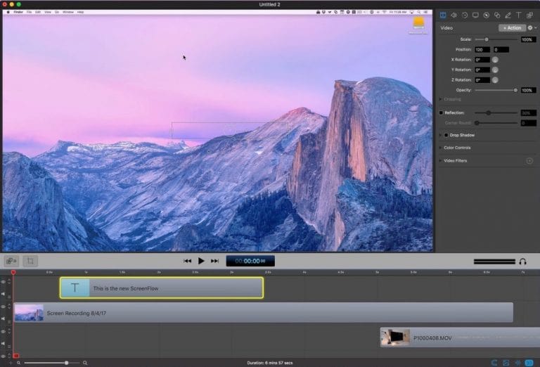 صورة لـ أفضل تطبيقات تسجيل الشاشة لنظام التشغيل Mac | screenflow-71-768x522-min-DzTechs