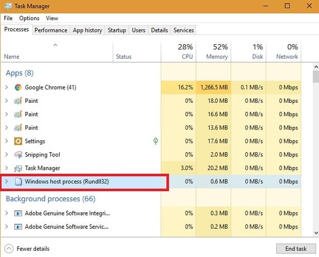 صورة لـ كيفية إنشاء قرص إعادة تعيين كلمة المرور في Windows 10 باستخدام محرك USB | Close-Rundll32-min-DzTechs