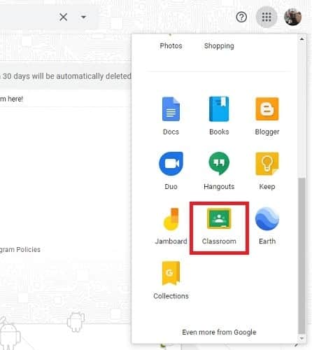 صورة لـ برنامج Google Classroom التعليمي: مُقدمة شاملة | Google-classroom-from-Gmail-min-DzTechs