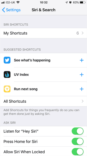 صورة لـ كيفية إنشاء اختصارات Siri على iPhone و iPad | Iphone-Siri-Shortcut-three-suggested-shortcuts-min-DzTechs