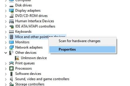صورة لـ كيفية إصلاح زر الماوس الأيسر لا يعمل على نظام Windows 10 | Left-Properties-min-DzTechs