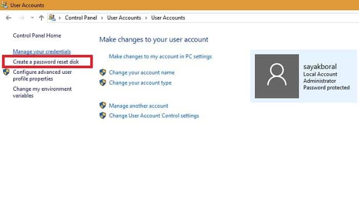 صورة لـ كيفية إنشاء قرص إعادة تعيين كلمة المرور في Windows 10 باستخدام محرك USB | Password-reset-disk-from-user-accounts-min-DzTechs