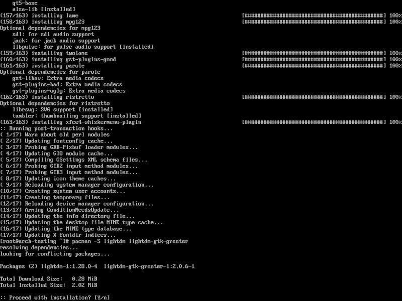 صورة لـ كيفية إعداد بيئة سطح المكتب XFCE على نظام Linux Arch | arch-install-lightdm-DzTechs