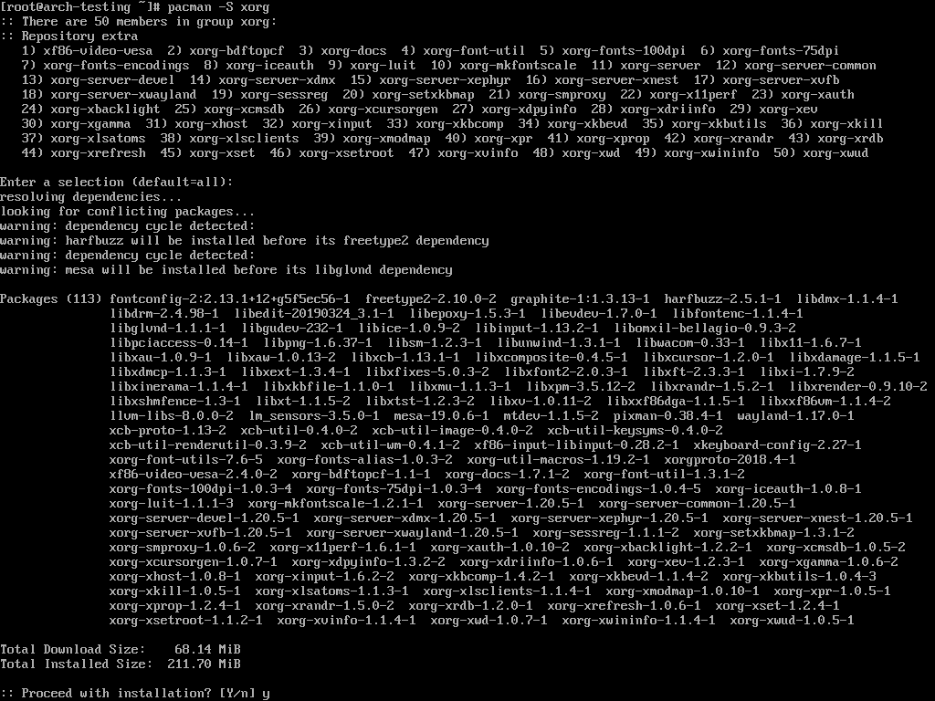 صورة لـ كيفية إعداد بيئة سطح المكتب XFCE على نظام Linux Arch | arch-install-xorg-DzTechs