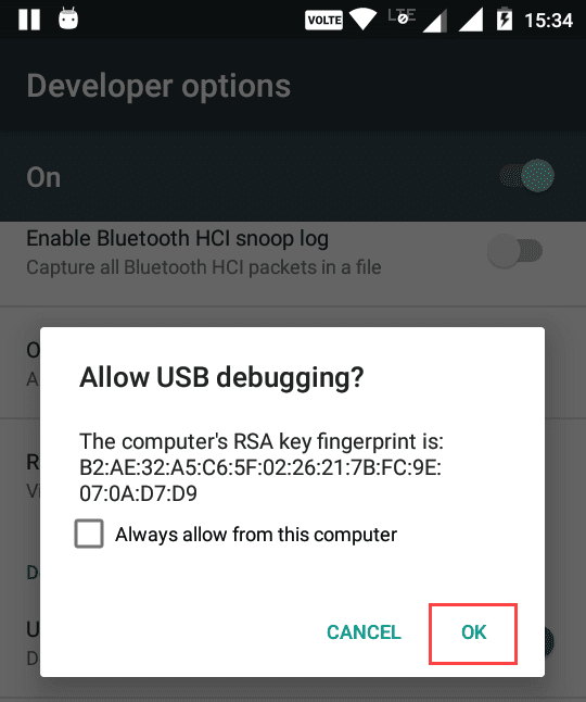 صورة لـ كيفية عرض شاشة Android على جهاز كمبيوتر يعمل بنظام Linux | cast-Android-screen-to-linux-allow-usb-permission-min-DzTechs