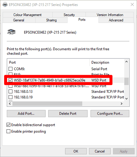 صورة لـ كيفية البحث عن عنوان IP الخاص بـ طابعة الشبكة | find-ip-address-network-printer-ports-tab-min-DzTechs