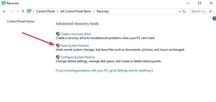 صورة لـ كيفية إصلاح مشكل عدم عمل وظيفة النسخ واللصق في Windows | fix-copy-paste-not-working-windows-control-panel-recovery-open-system-restore-min-DzTechs