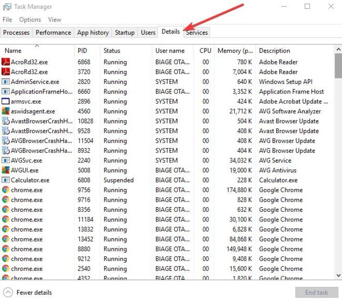 صورة لـ كيفية إصلاح مشكل عدم عمل وظيفة النسخ واللصق في Windows | fix-copy-paste-not-working-windows-task-manager-details-tab-min-DzTechs