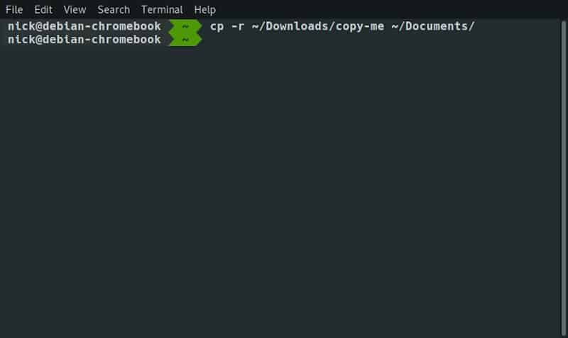 صورة لـ كيفية نسخ (ولصق) الملفات والدلائل من سطر الأوامر على Linux | linux-cli-copy-folder-DzTechs
