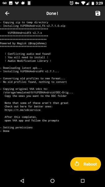صورة لـ كيفية تثبيت إضافات Android من Magisk Manager | magisk-module-flash-finished-min-DzTechs