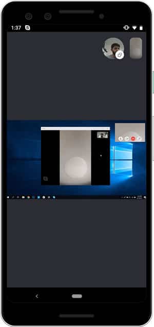صورة لـ كيفية مشاركة الشاشة بإستخدام Skype على الهاتف و سطح المكتب | mob-skype-shared-screen-from-desktop-min-DzTechs