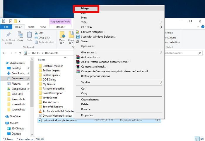 صورة لـ كيفية تعيين Windows Photo Viewer كتطبيق افتراضي في Windows 10 | set-windows-photo-viewer-default-windows-10-merge-reg-file-min-DzTechs