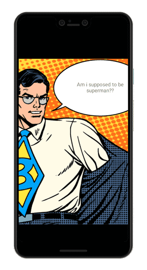 صورة لـ أفضل تطبيقات إنشاء الرسوم الكوميكية لإطلاق العنان للجانب الإبداعي الخاص بك | superman-pun-comic-strip-maker-min-DzTechs