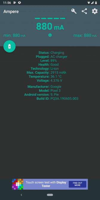 صورة لـ حلول مختلفة لمشاكل الهاتف لا يشحن أو يستغرق وقتا طويلا للشحن | 2_ampere-android-app-1-335x671-DzTechs