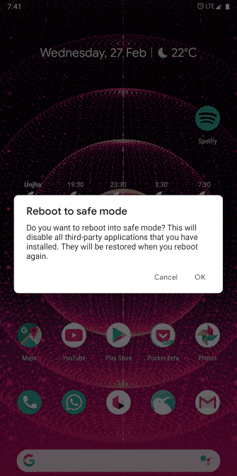 صورة لـ حلول مختلفة لمشاكل الهاتف لا يشحن أو يستغرق وقتا طويلا للشحن | 2_enable-safe-mode-android-1-335x671-DzTechs