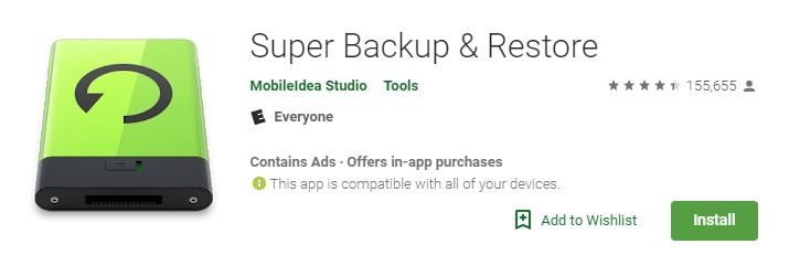 صورة لـ أفضل تطبيقات Android لإجراء نسخ احتياطي لبيانات هاتفك | Android-backup-apps-super-backup-min-DzTechs