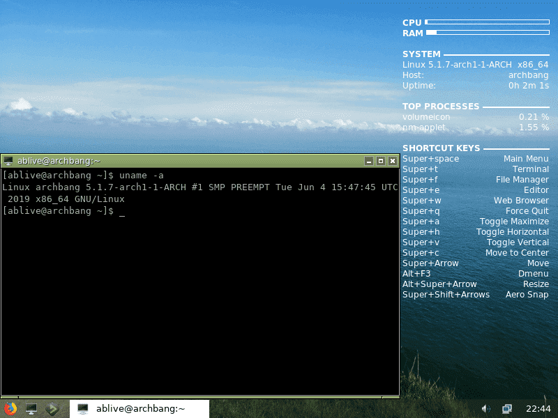 صورة لـ أفضل توزيعات Linux التي تستند إلى Arch والتي يمكنك تجربتها | ArchLinux-ArchBang-Desktop-min-DzTechs