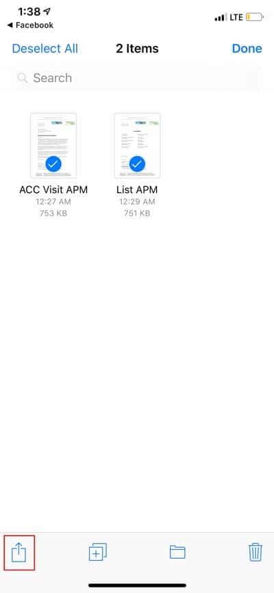 صورة لـ كيفية دمج ملفات PDF متعددة بشكل مجاني على الـ iPhone و iPad | Merge-PDF-Files-Share-min-DzTechs