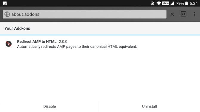 صورة لـ أفضل الوظائف الإضافية لـ Firefox لنظام Android | Redirect-AMP-to-HTML-Firefox-Android-min-DzTechs