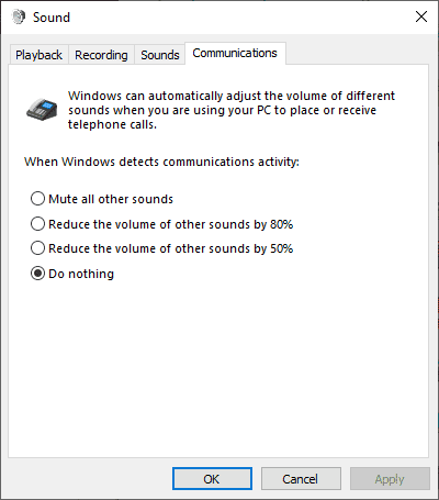 صورة لـ كيفية زيادة الحد الأقصى لحجم الصوت في Windows 10 | Windows-Boost-Communications-min-DzTechs
