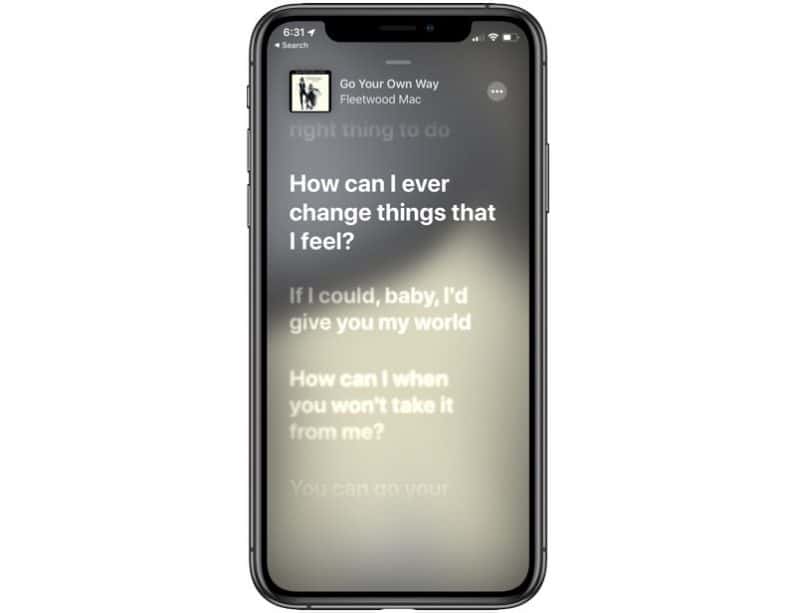 صورة لـ إليك أفضل مميزات iOS 13 التي تكون قد فاتتك | applemusicios13lyrics-800x616-796x613-min-DzTechs