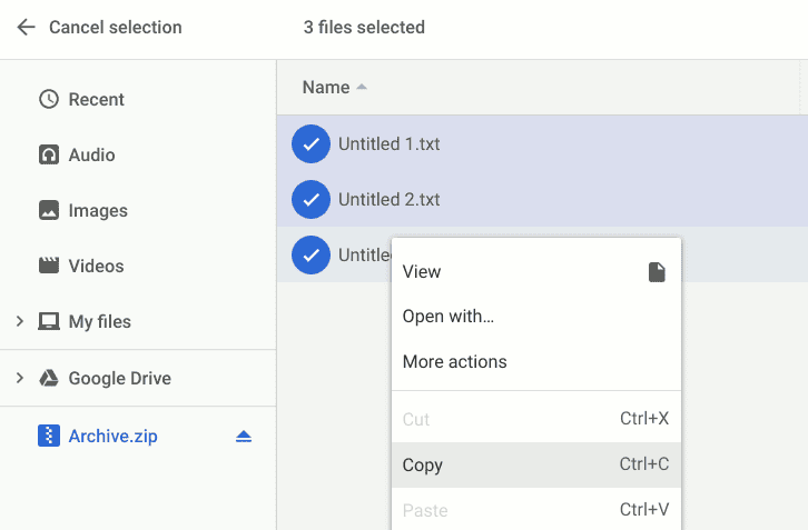 صورة لـ كيفية ضغط و فك ضغط الملفات على Chromebook | chromeos-copy-zip-files-min-DzTechs