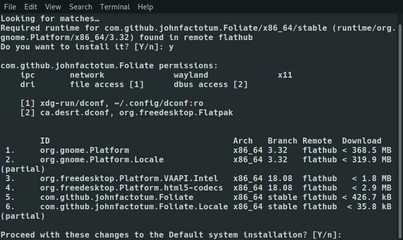 صورة لـ كيفية تثبيت واستخدام Foliate Ebook Reader على نظام Linux | flatpak-foliate-dependencies-min-DzTechs