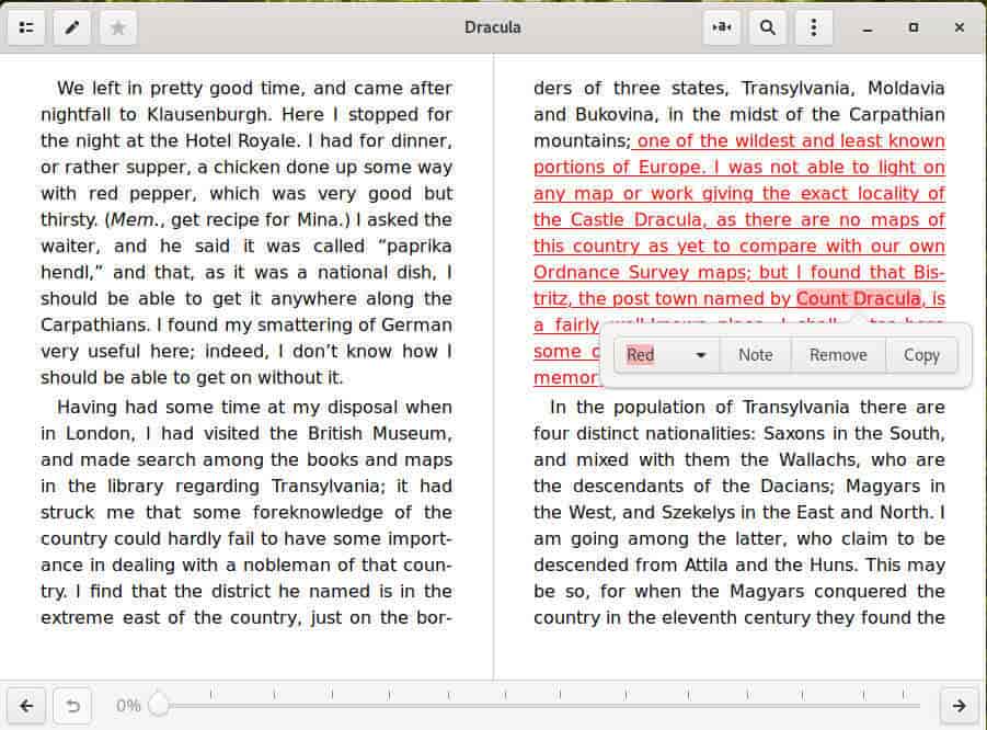 صورة لـ كيفية تثبيت واستخدام Foliate Ebook Reader على نظام Linux | foliate-highlight-min-DzTechs