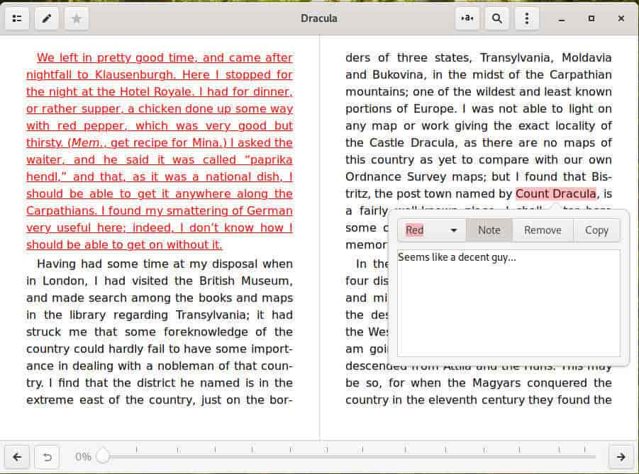 صورة لـ كيفية تثبيت واستخدام Foliate Ebook Reader على نظام Linux | foliate-notes-min-DzTechs