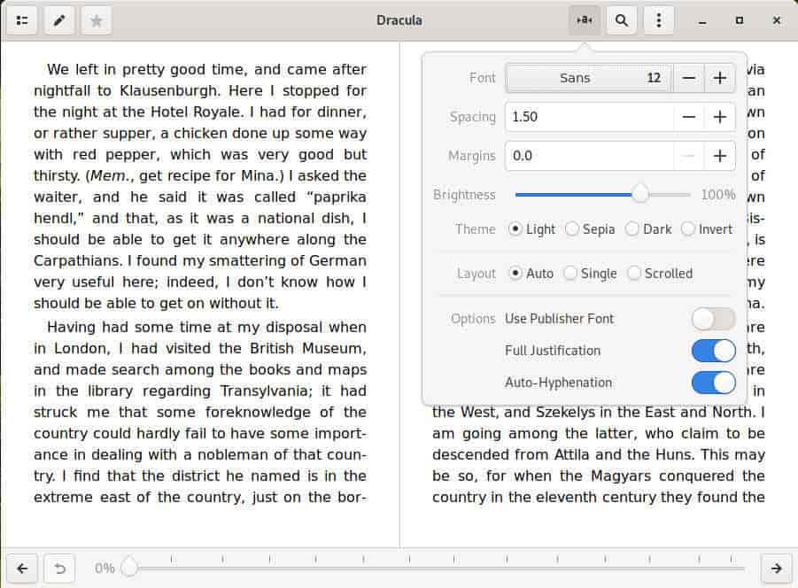 صورة لـ كيفية تثبيت واستخدام Foliate Ebook Reader على نظام Linux | foliate-text-settings-min-DzTechs