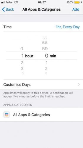 صورة لـ كيفية قفل التطبيقات على iPhone الخاص بك | lock-apps-iphone-settings-app-limits-time-e1563155381946-min-DzTechs