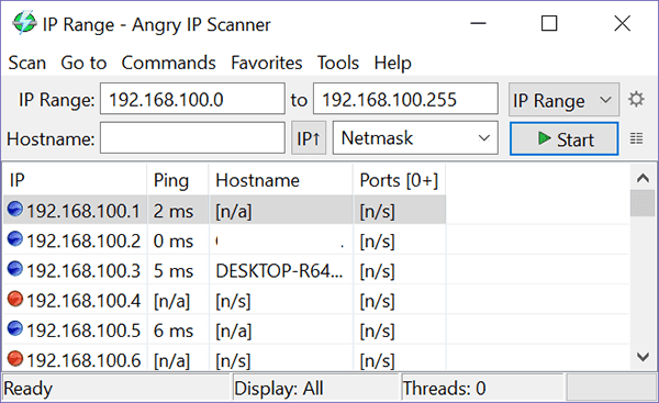 صورة لـ كيفية البحث عن الأجهزة المتصلة على شبكة Wi-Fi الخاصة بك | network-scanning-angry-ip-min-DzTechs