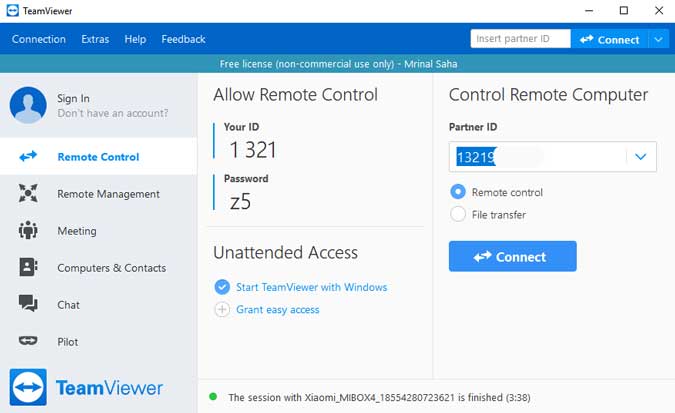 صورة لـ كيفية تسجيل الشاشة على MI Box S أو أي Android TV ؟ | teamviewer-1-min-DzTechs