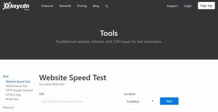 صورة لـ 6 أدوات مفيدة لاختبار سرعة الموقع لمعرفة مدى سرعة تحميل موقعك | website-speed-tools-keyCDN-min-DzTechs