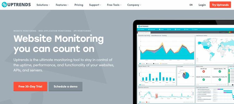 صورة لـ 6 أدوات مفيدة لاختبار سرعة الموقع لمعرفة مدى سرعة تحميل موقعك | website-speed-tools-uptrends-min-DzTechs