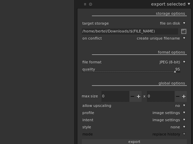 صورة لـ كيفية استخدام Darktable ، البديل المجاني لـ Adobe Lightroom | Darktable-Export-Selected-Edit-min-DzTechs