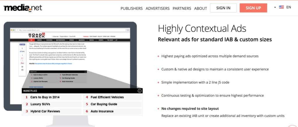 صورة لـ أفضل بدائل Google AdSense لمدونتك: إصدار 2023 | Media-net-adsense-alternatives-1024x437-min-DzTechs
