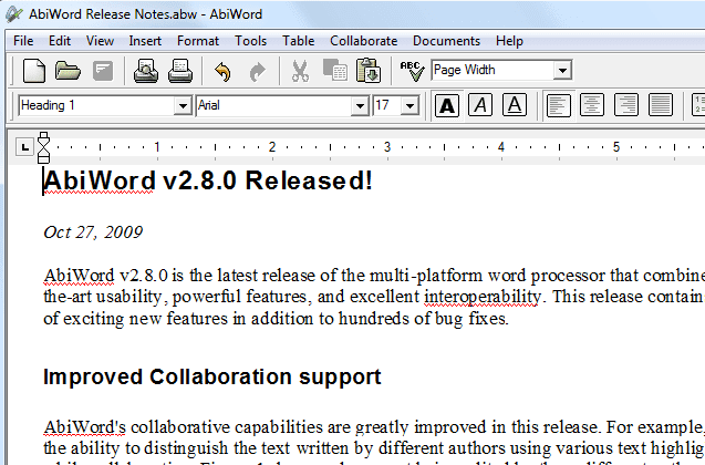 صورة لـ أفضل التطبيقات المحمولة التي لا تتطلب أي تثبيت لنظام Windows | abiword-min-DzTechs