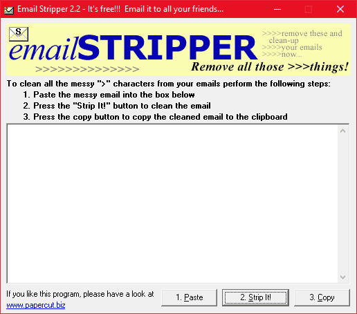 صورة لـ أفضل التطبيقات المحمولة التي لا تتطلب أي تثبيت لنظام Windows | email-stripper-gui-interface-best-portable-app-min-DzTechs