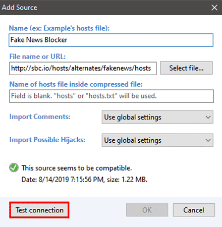صورة لـ أفضل تطبيقات تعديل ملف المُضيفين (Hosts) لنظام Windows 10 | fake-news-source-blocker-min-DzTechs
