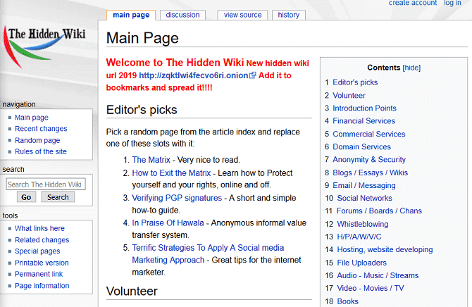 صورة لـ أفضل مواقع الويب المظلم التي لن تجدها على محركات البحث المختلفة | hidden-wiki-670x436-min-DzTechs