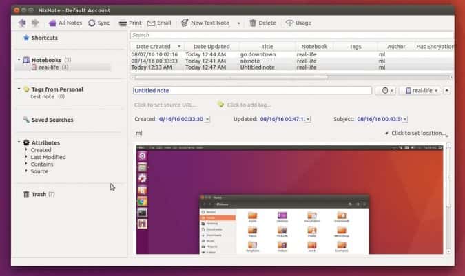 صورة لـ أفضل التطبيقات البديلة لـ Evernote و OneNote لنظام Ubuntu لتدوين الملاحظات | nixnote-e1564938854363-min-DzTechs