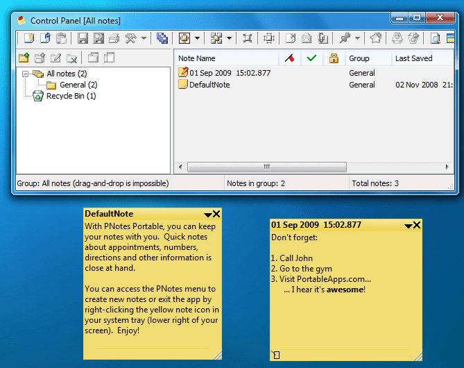 صورة لـ أفضل التطبيقات المحمولة التي لا تتطلب أي تثبيت لنظام Windows | pnotes-min-DzTechs