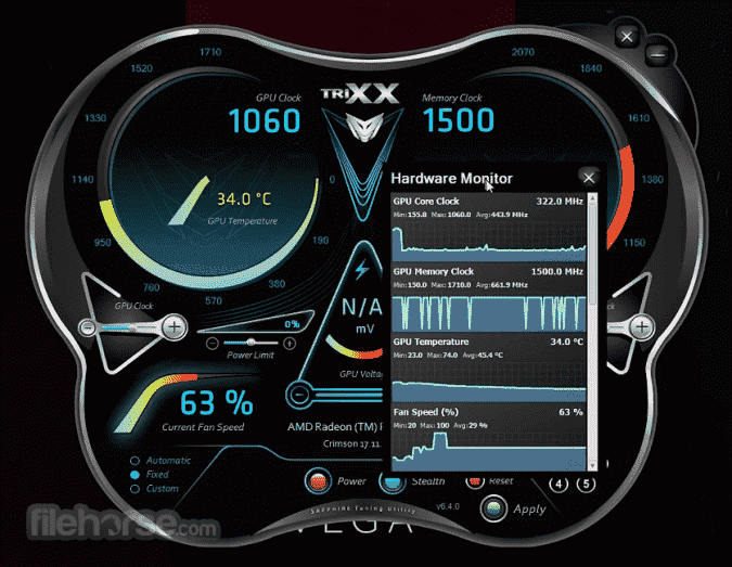 صورة لـ أفضل تطبيقات رفع تردد التشغيل لـ GPU لتعزيز أداء الرسومات | sapphire-trixx-e1565070886846-min-DzTechs