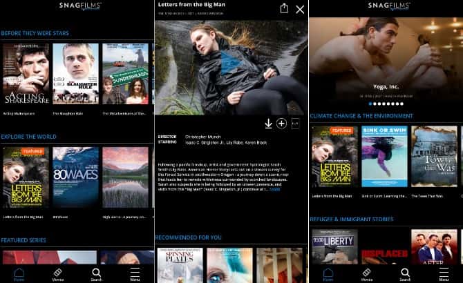 صورة لـ أفضل تطبيقات الأفلام المجانية لمشاهدة الأفلام عبر الإنترنت لجميع المنصات | snagfilms-screenshots-min-DzTechs
